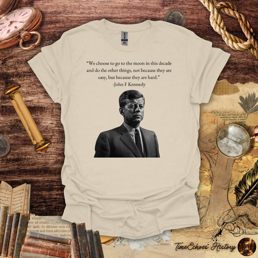 JFK Moonshot Quote T-Shirt